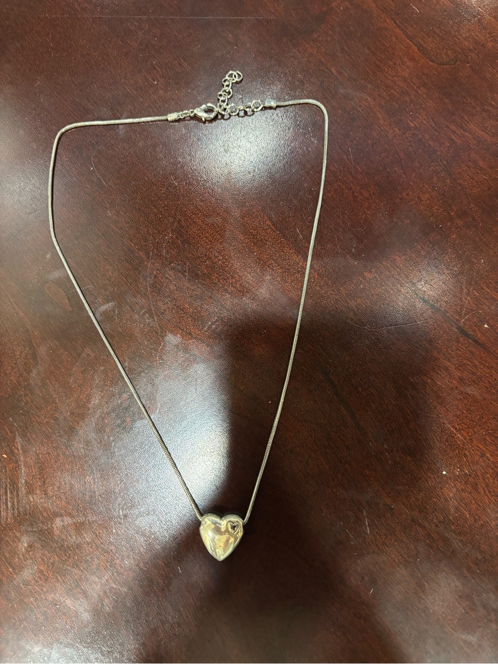 Gold-Tone Heart Pendant Necklace for Women